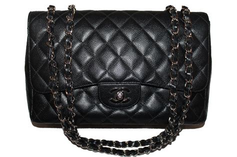 chanel black quilted caviar leather tote bag|Pre.